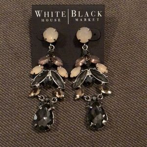 White House Black Market Stone Chandelier Earrings